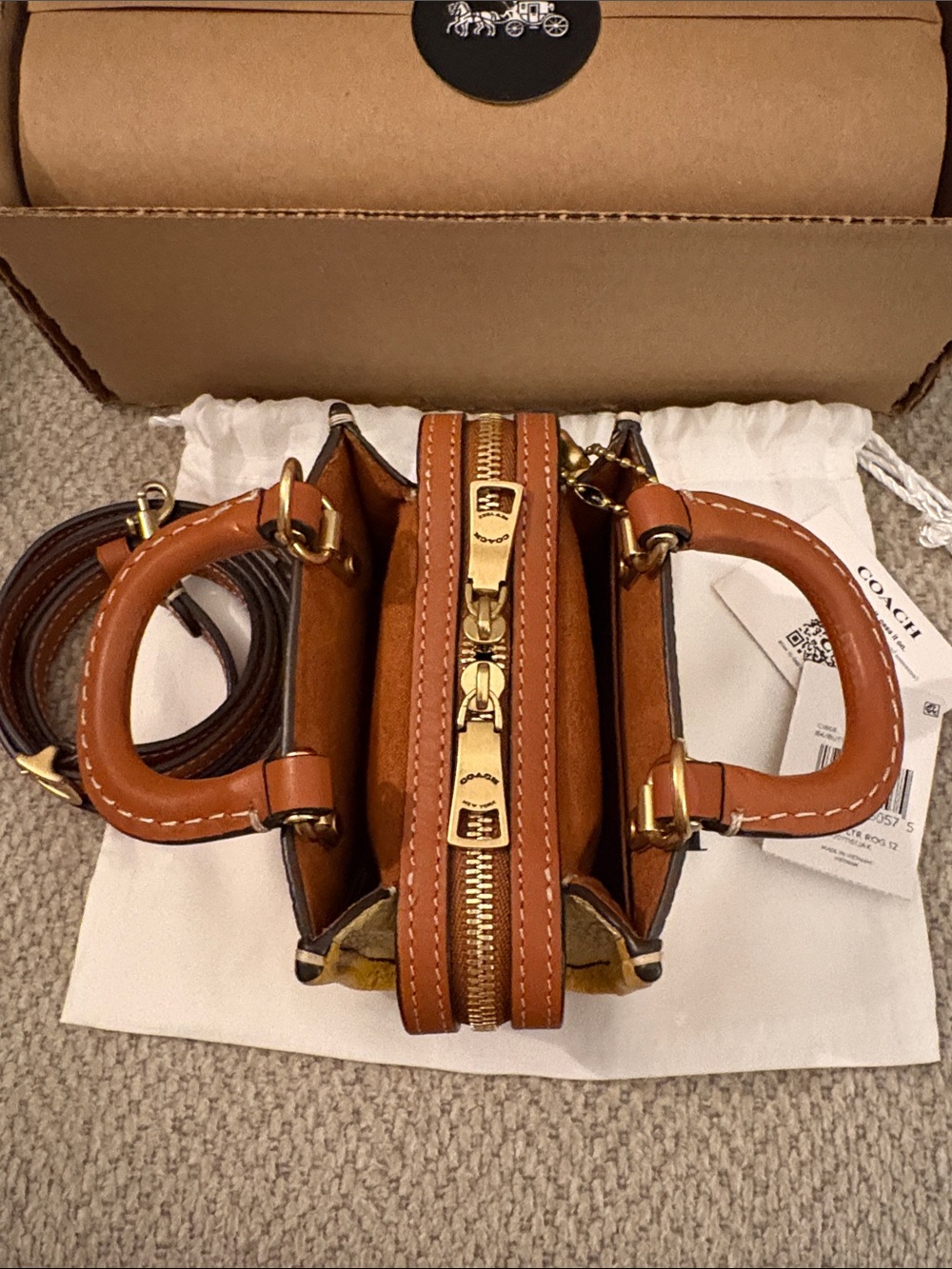 Coach NWT Rogue 12 in Colorblock Regenerative Leather - Picture 8 of 12